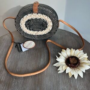 NWT Handcrafted Rattan Bag